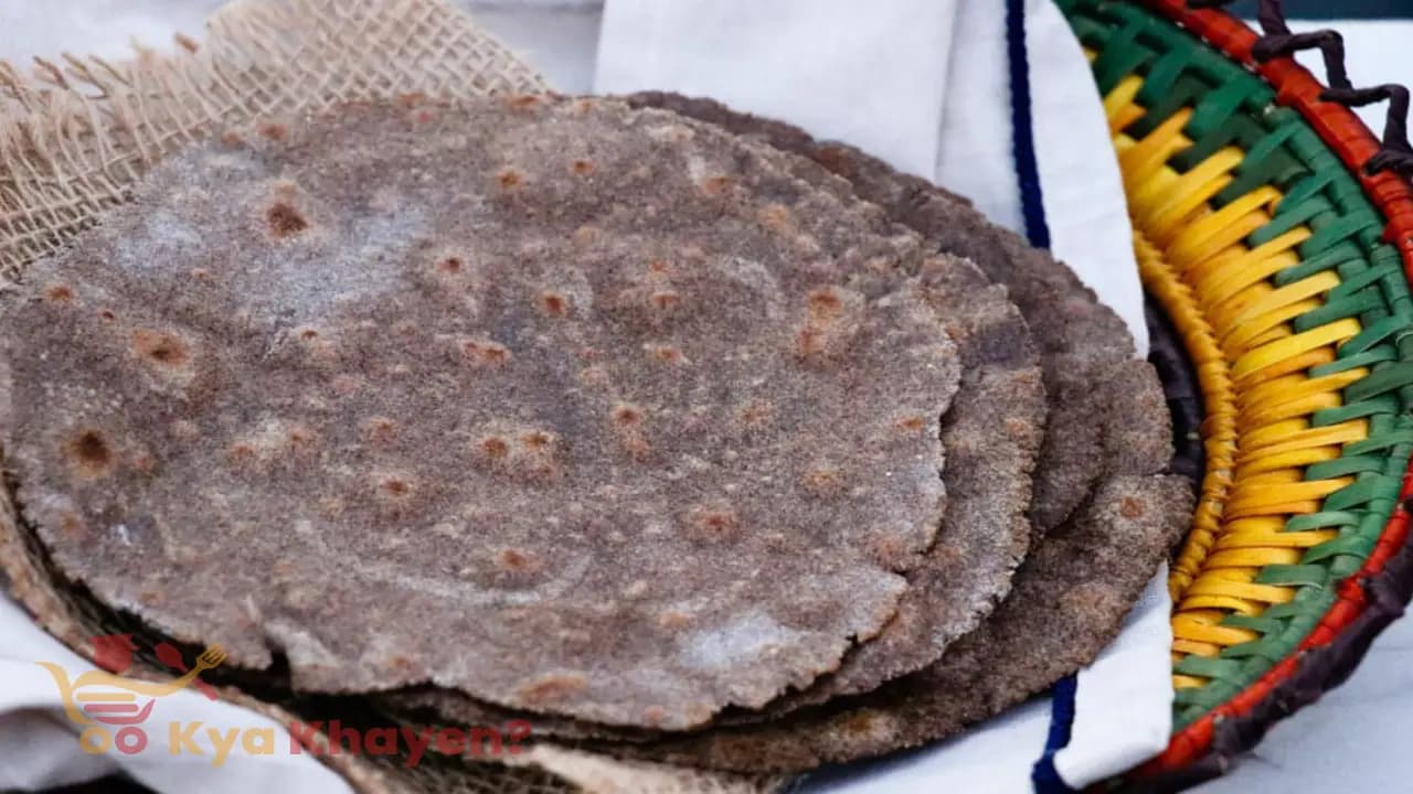 Buckwheat Poshtik Roti with Moong Dal