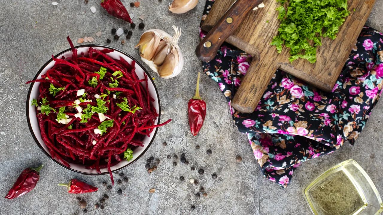 Steamed Beetroot Salad
