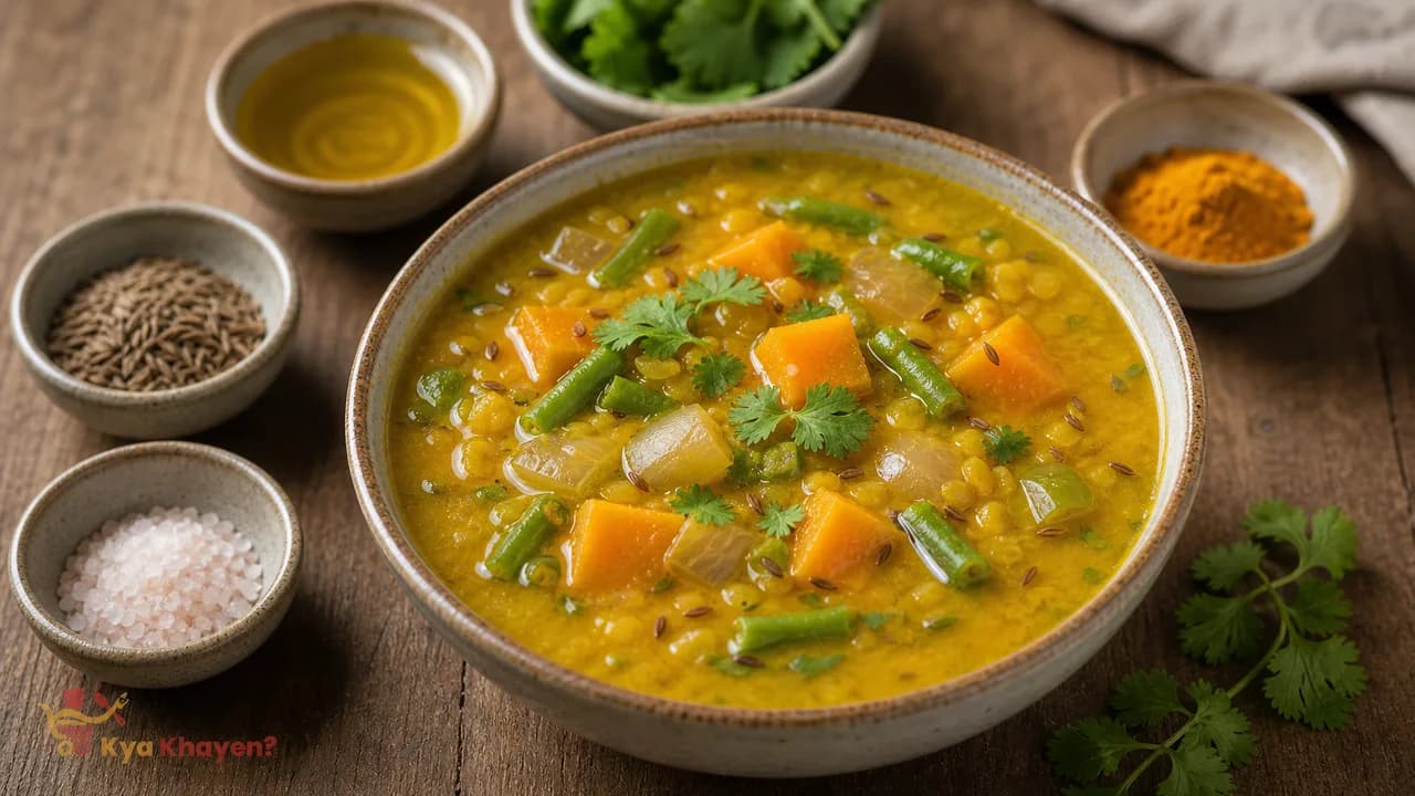 Arhar Dal Soup (Add Pumpkin, Beans and Onions)