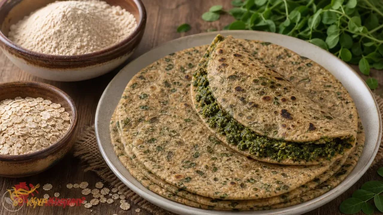 Methi Stuffed Oat Bran Chapati (30% Oat Bran, 70% Oat Flour)
