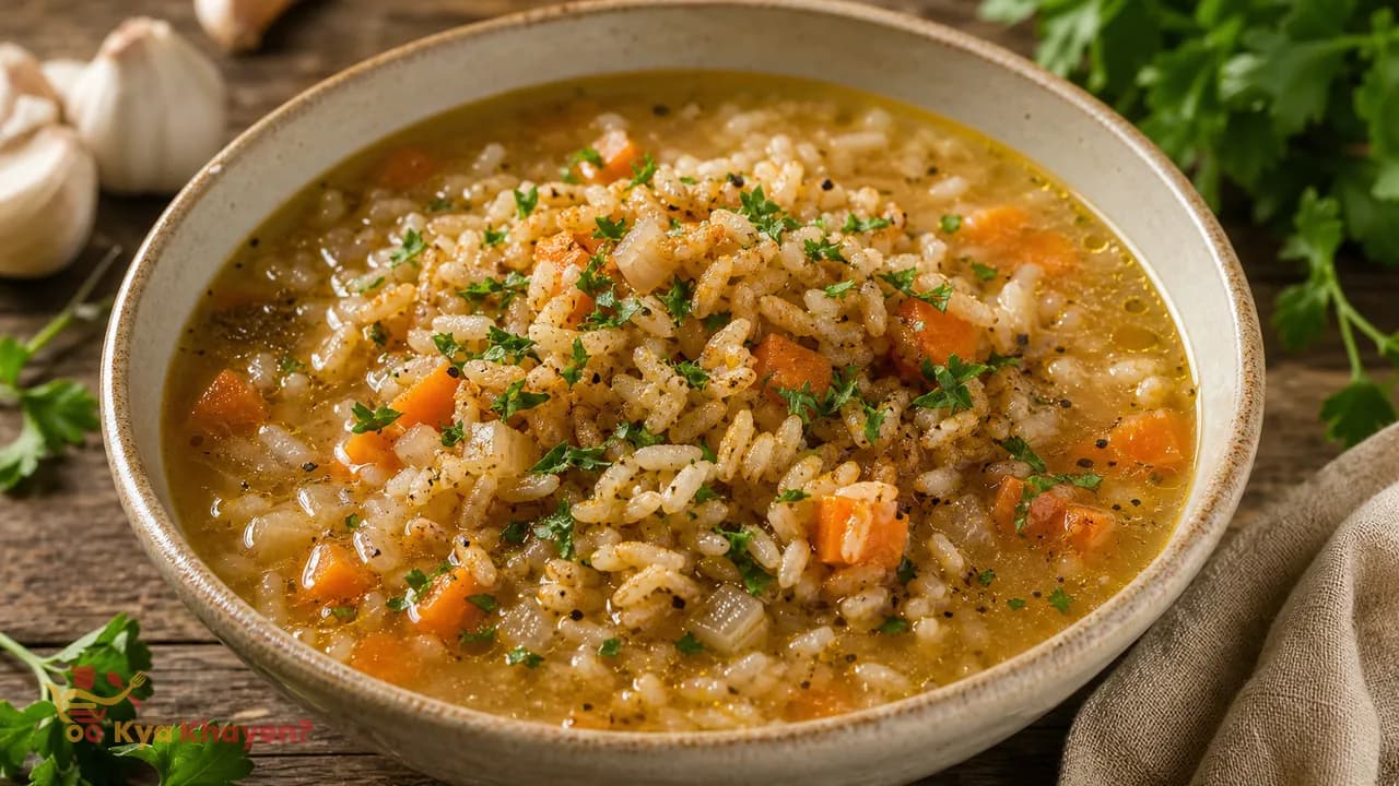 Crispy Brown Rice Soup