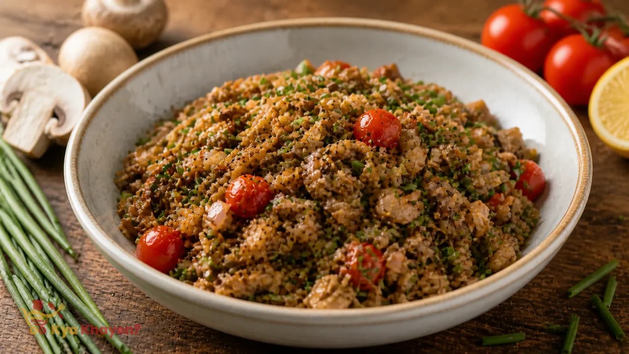 Mushroom Keema with Chives