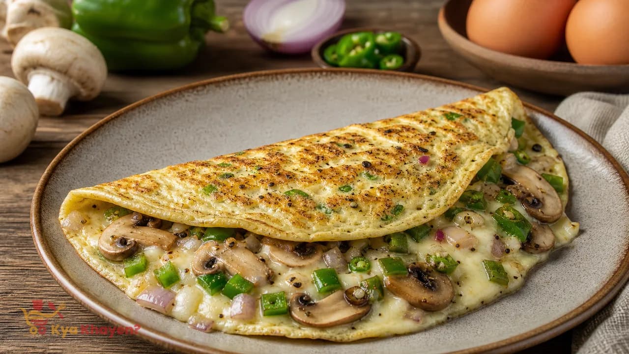 Cheese and Mushroom Omelette