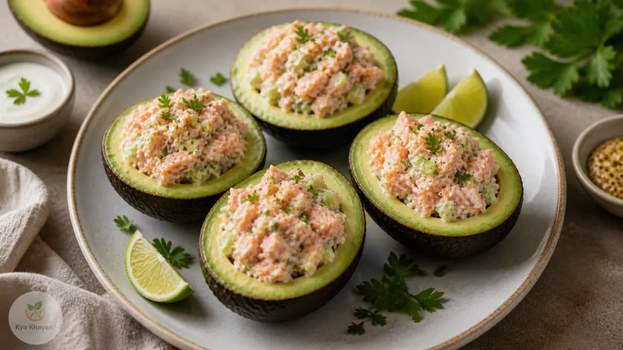 Salmon Stuffed Avocados