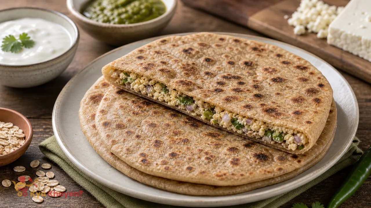 Paneer Stuffed Paratha Without Oil