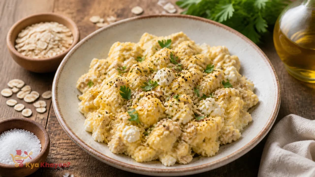 Creamy Scrambled Egg with Oats