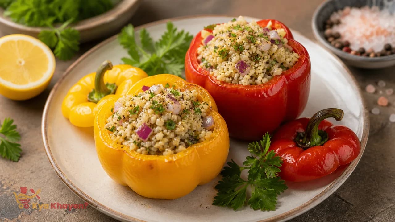 Bell Peppers Stuffed with Couscous
