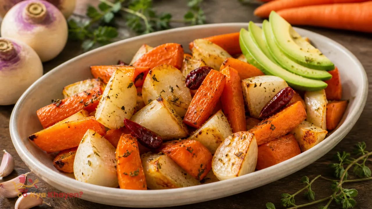 Herb Roasted Turnip with Carrots