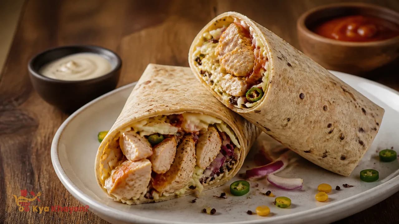 Gluten Free Chicken Wrap with Mayo Dressing