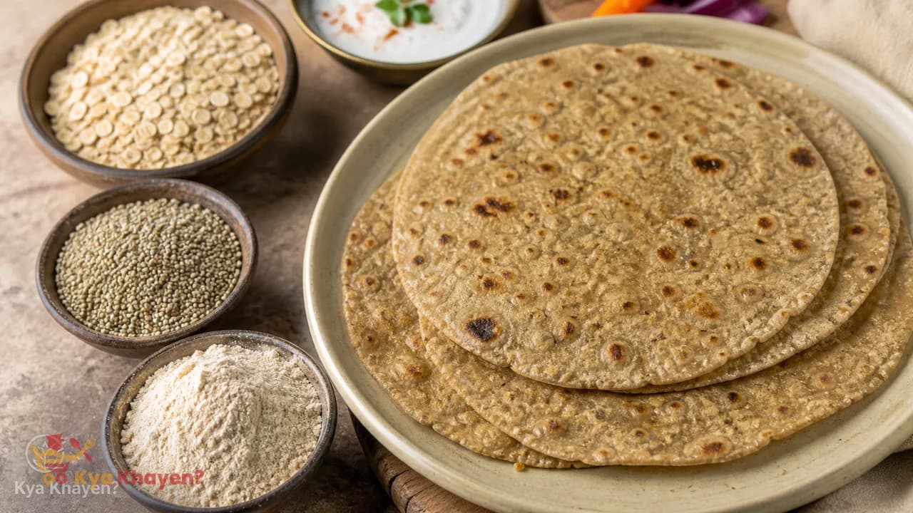Oatmeal Chapati (50% Oatmeal, 25% Bajra Flour, 25% Whole Wheat Flour)