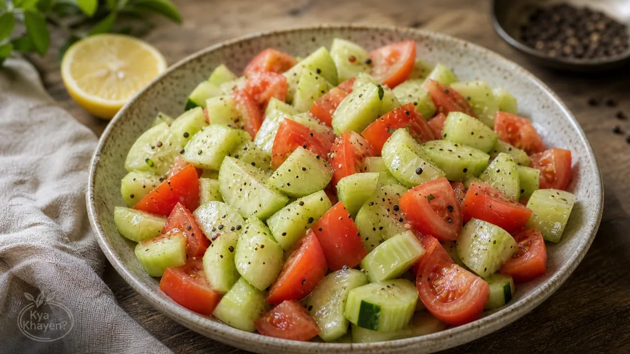 Steamed Cucumber Tomato Salad