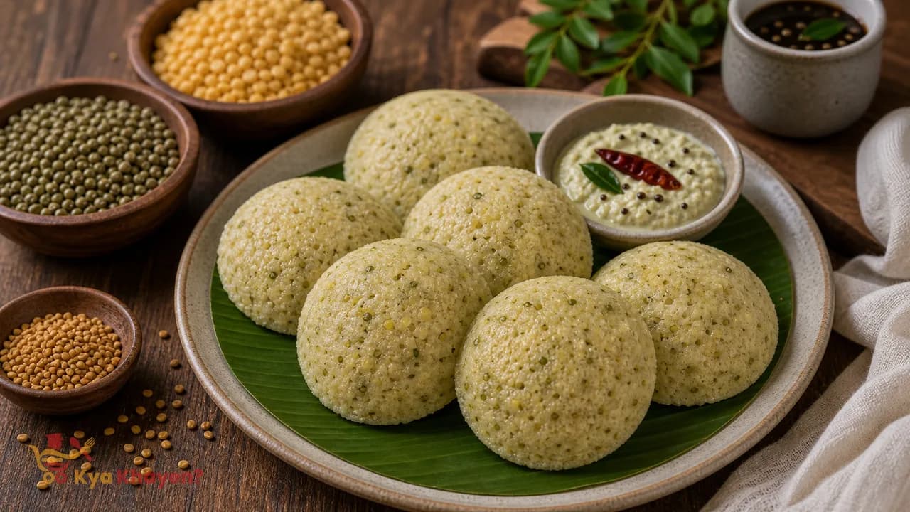 Yellow Moong & Green Moong Dal Idli