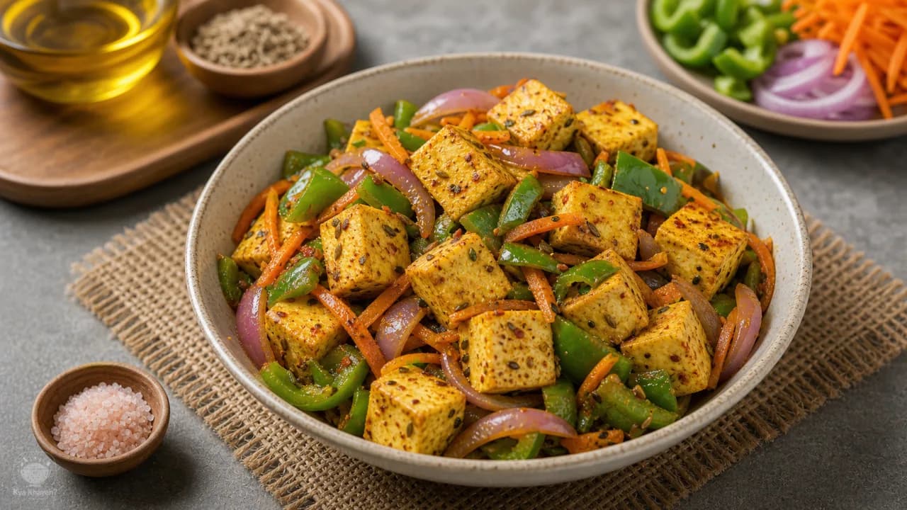 Tofu Salad (Add Onion and Capsicum)