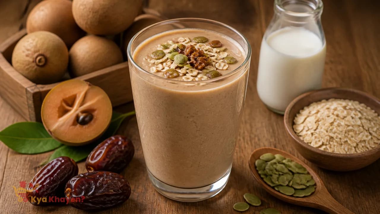 Chikoo and Date Smoothie