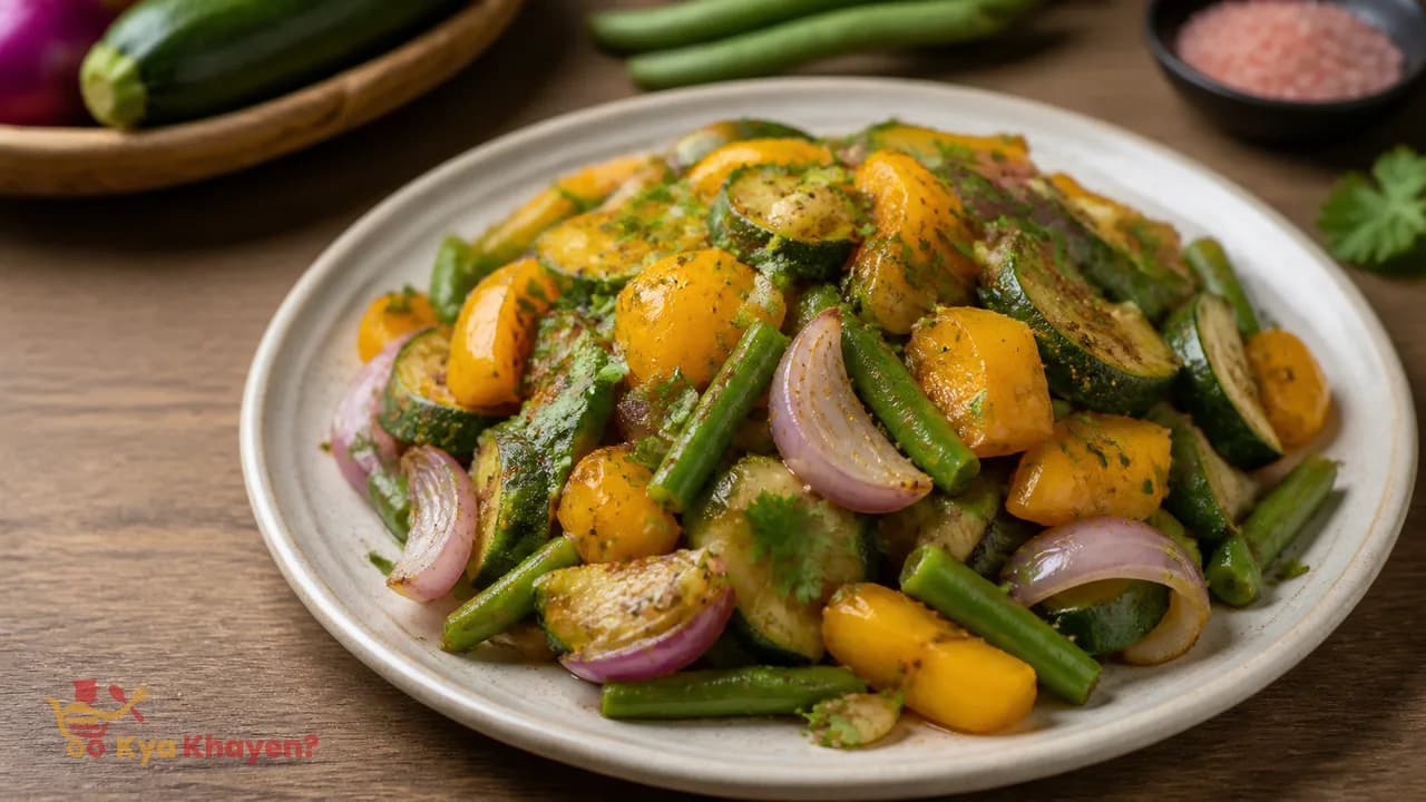 Saute Vegetables (Zucchini, Beans, Onion and Bell Peppers)