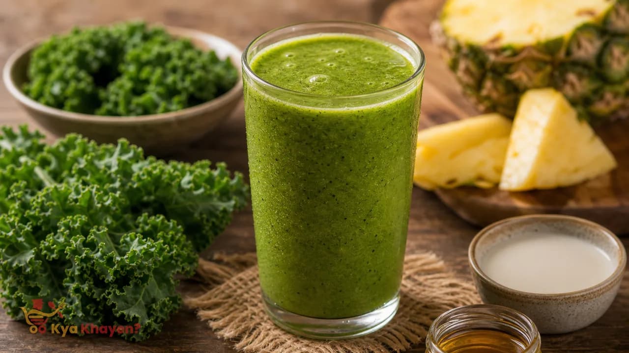 Kale Pineapple Breakfast Smoothie