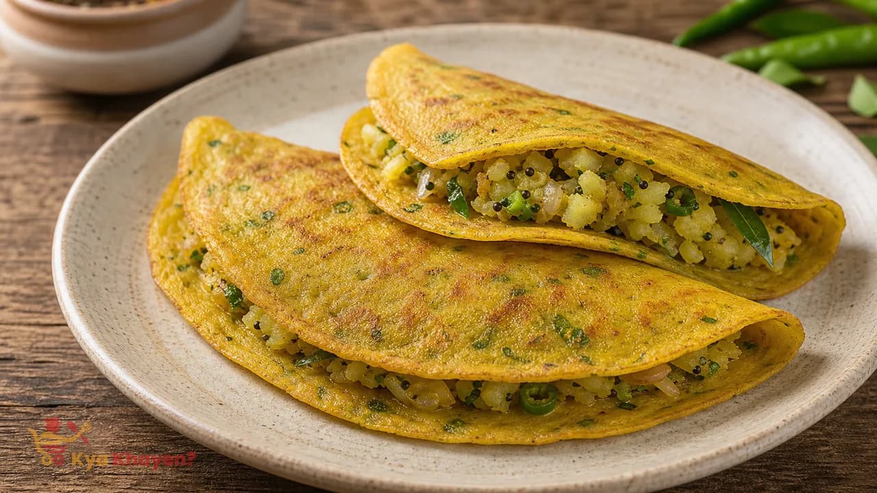 Moong Dal Stuffed Cheela