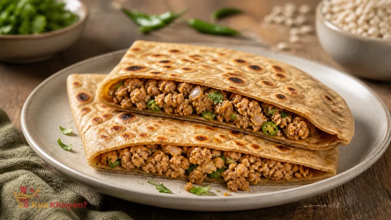 Chicken Keema Stuffed Chapati