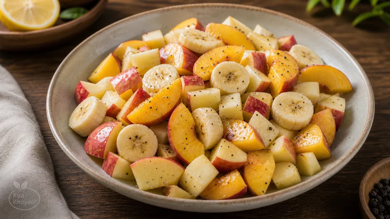 Steamed Fruit Salad (Apple, Peach, Banana)