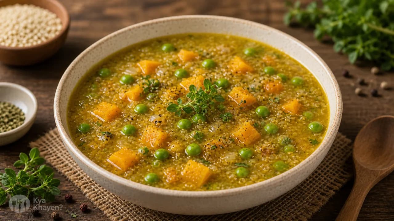 Quinoa Soup with Peas