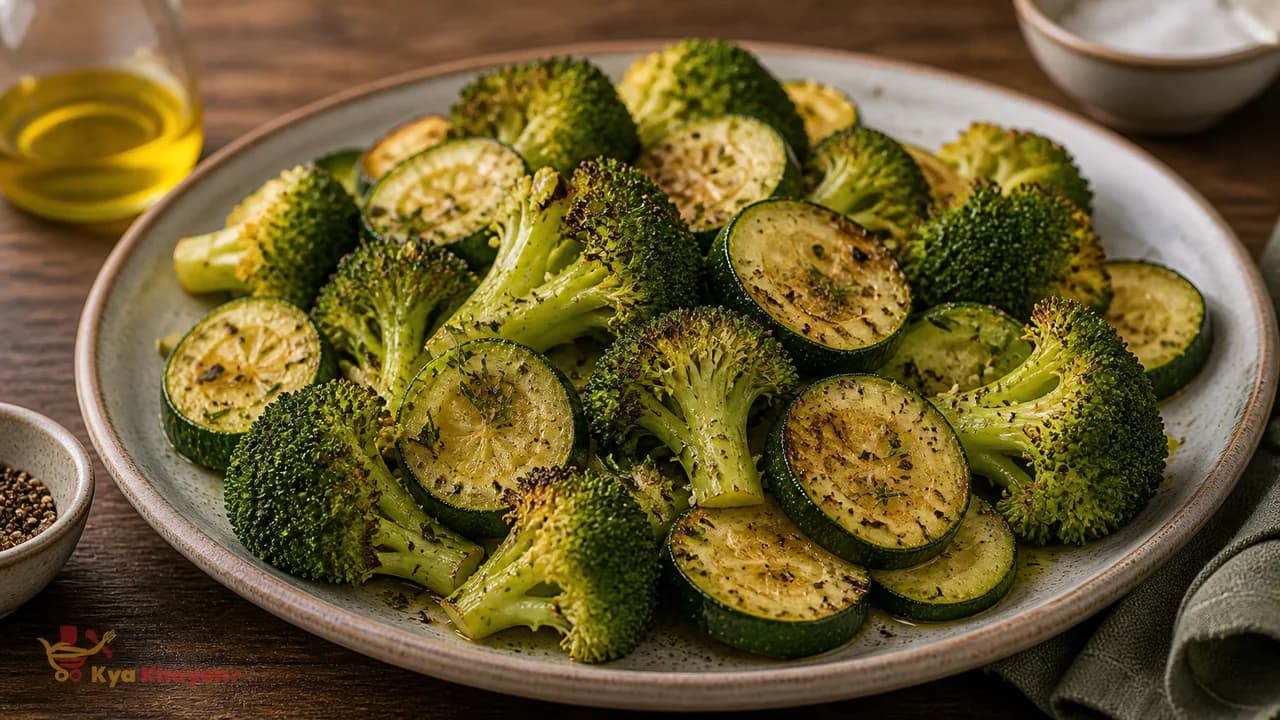 Baked Broccoli and Zucchini
