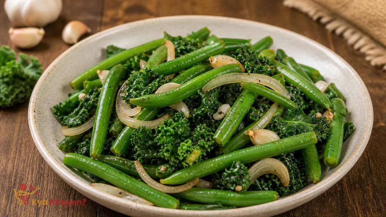 Saute Beans and Kale