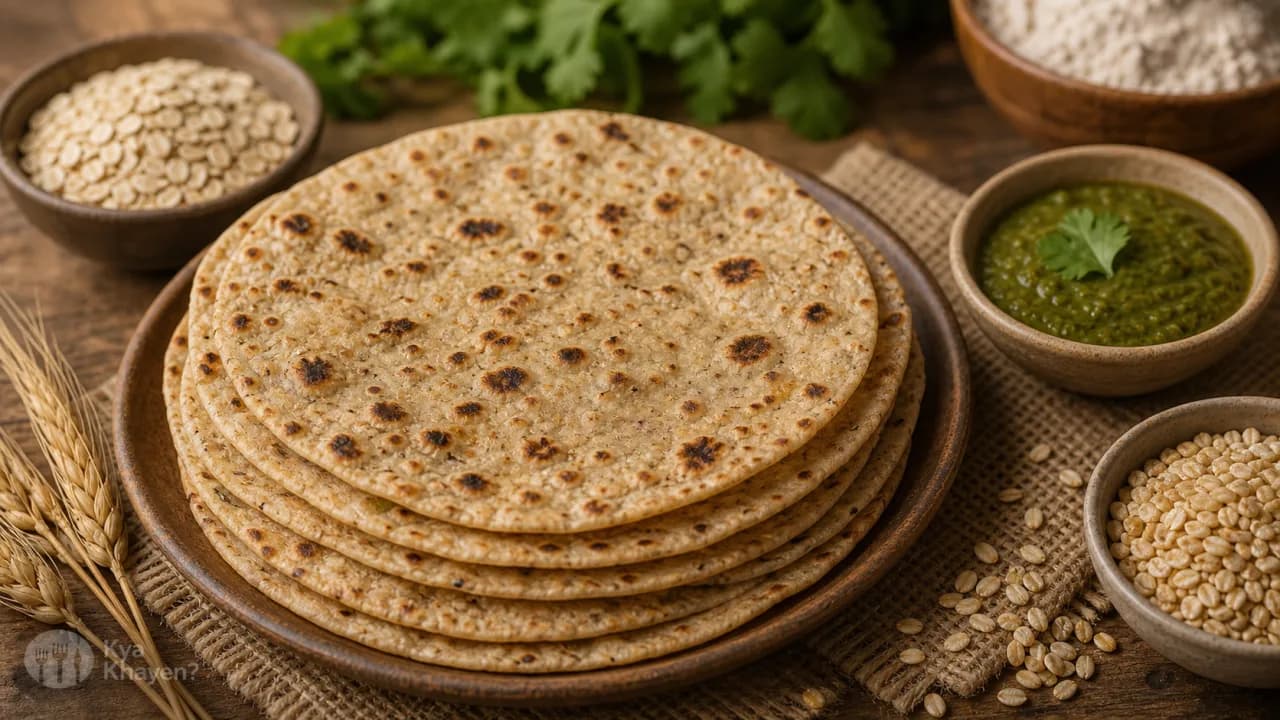 Multi-Grain Chapati (Mix Equal Quantities of Oatmeal, Whole Wheat Flour, Barley)