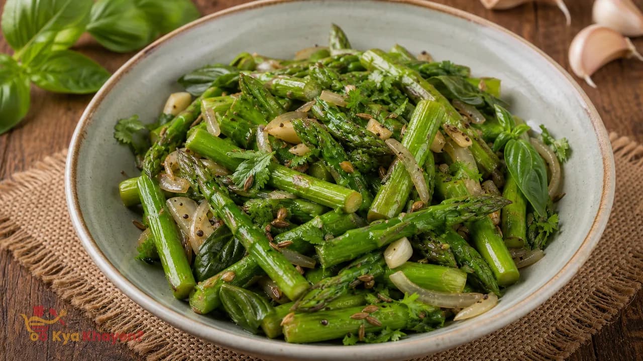 Saute Asparagus-Basil