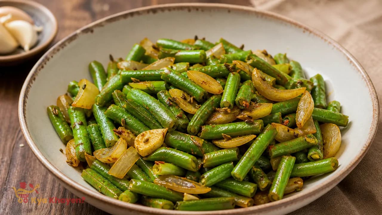 Saute Beans and Onions