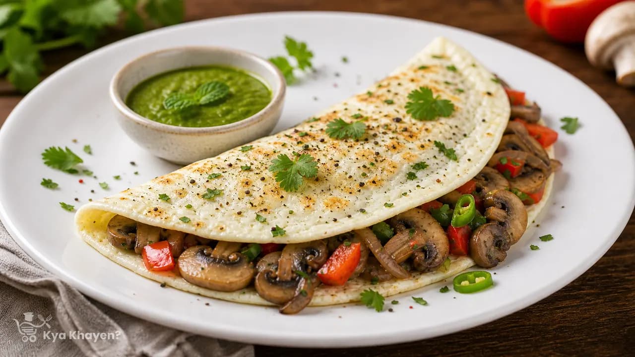 2 Egg Whites Omelette (Add Mushroom and Bell Peppers)