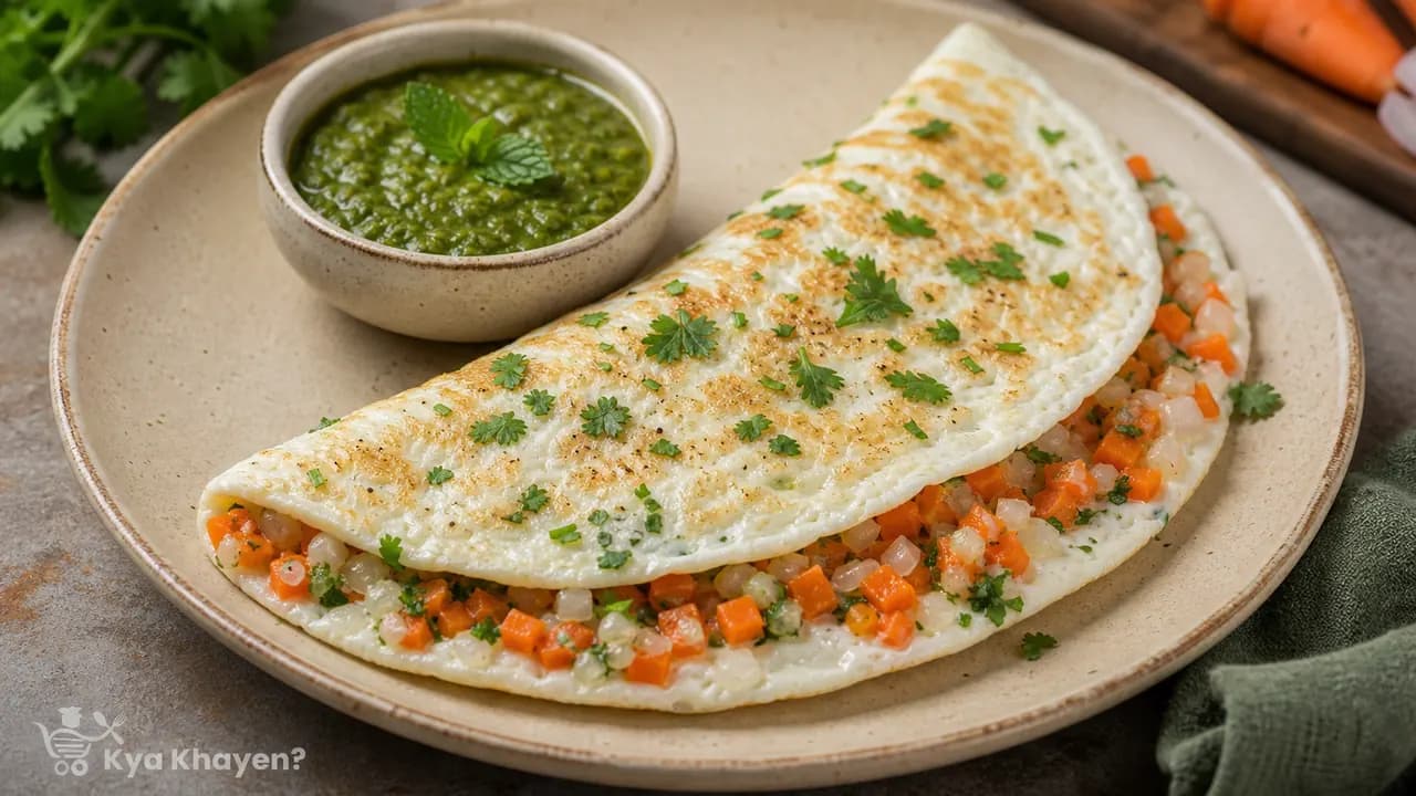 2 Egg White Omelette (Chopped Carrot, Onions)