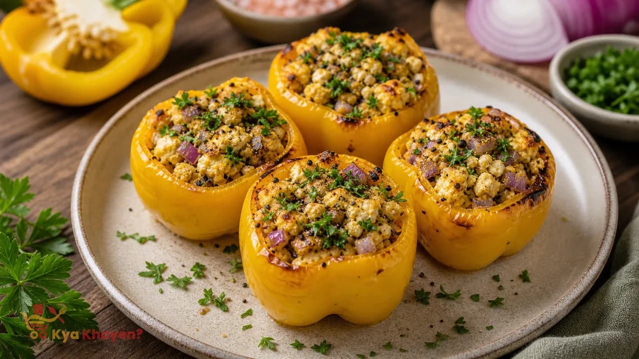 Paneer Stuffed Bell Peppers