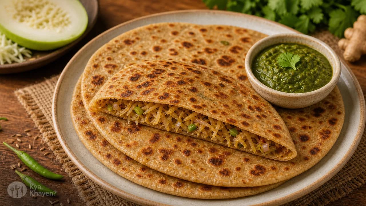 Paratha with Green Papaya