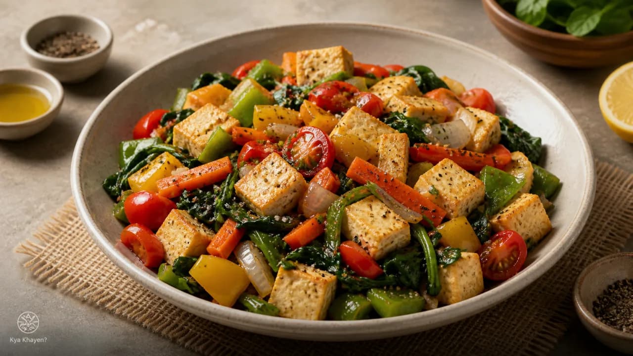 Stir Fry Greens with Paneer