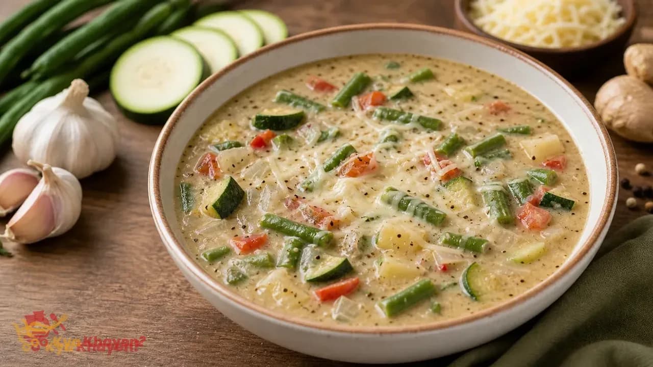 Korean Beans Soup with Creamy Cheese