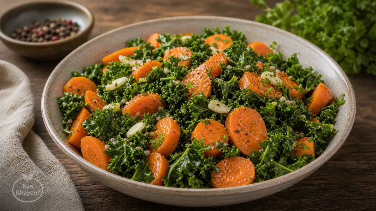 Steamed Kale-Carrot Salad