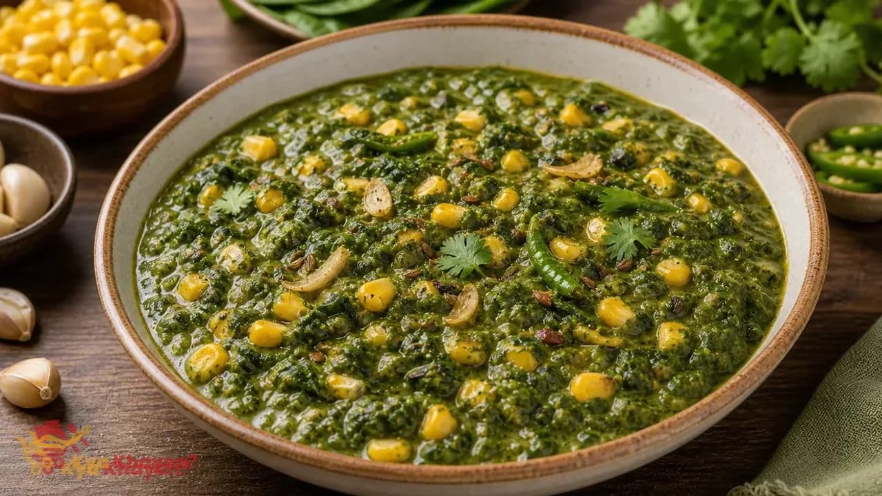 Lasooni Corn Palak