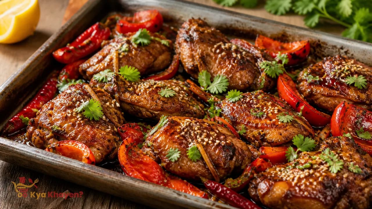 Sticky Chicken Traybake