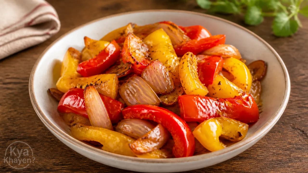 Stir Fried Bell Pepper and Onion