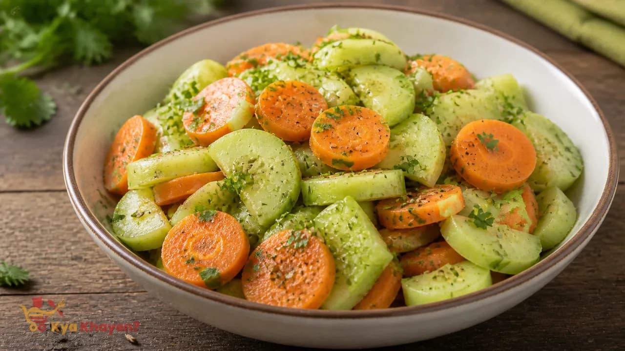 Steamed Cucumber and Carrot Salad