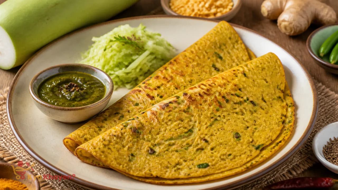 Cheela with Grated Bottle Gourd