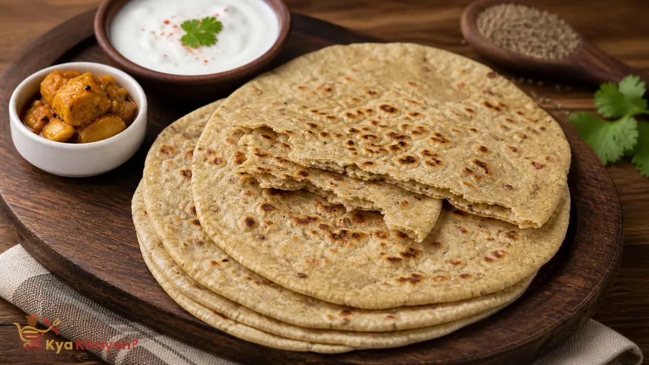 Ajwain Stuffed Oat Bran Chapati (30% Oat Bran, 70% Oat Meal)