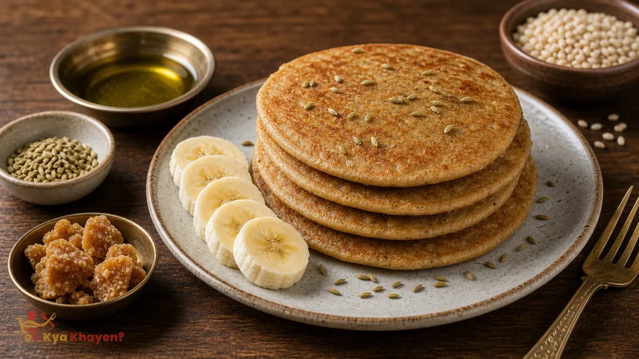 Banana-Wheat Pancakes