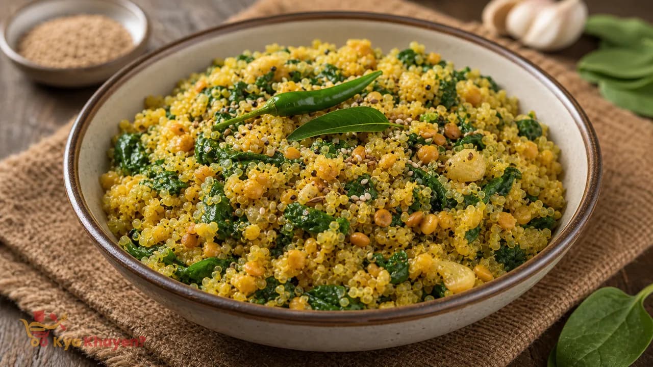 Quino Khichadi with Baby Spinach