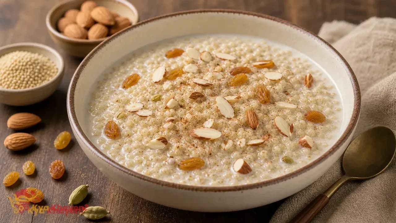 Little Millet Porridge with Almond Milk