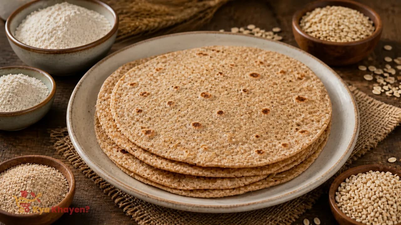 Multi-Grain Chapati (Mix Equal Quantities of Oatmeal + Whole Wheat Flour + Barley + Oat Bran)