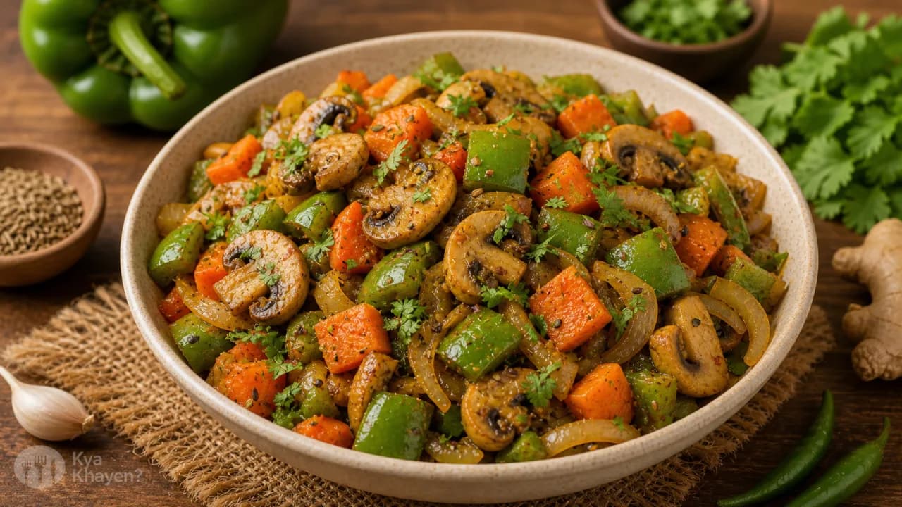 Saute Vegetables (Carrot, Onion, Mushrooms, Capsicum)