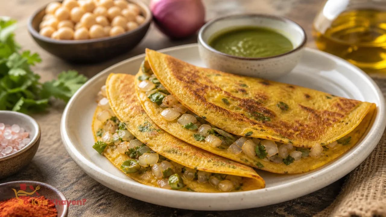 Onion Stuffed Besan Cheela