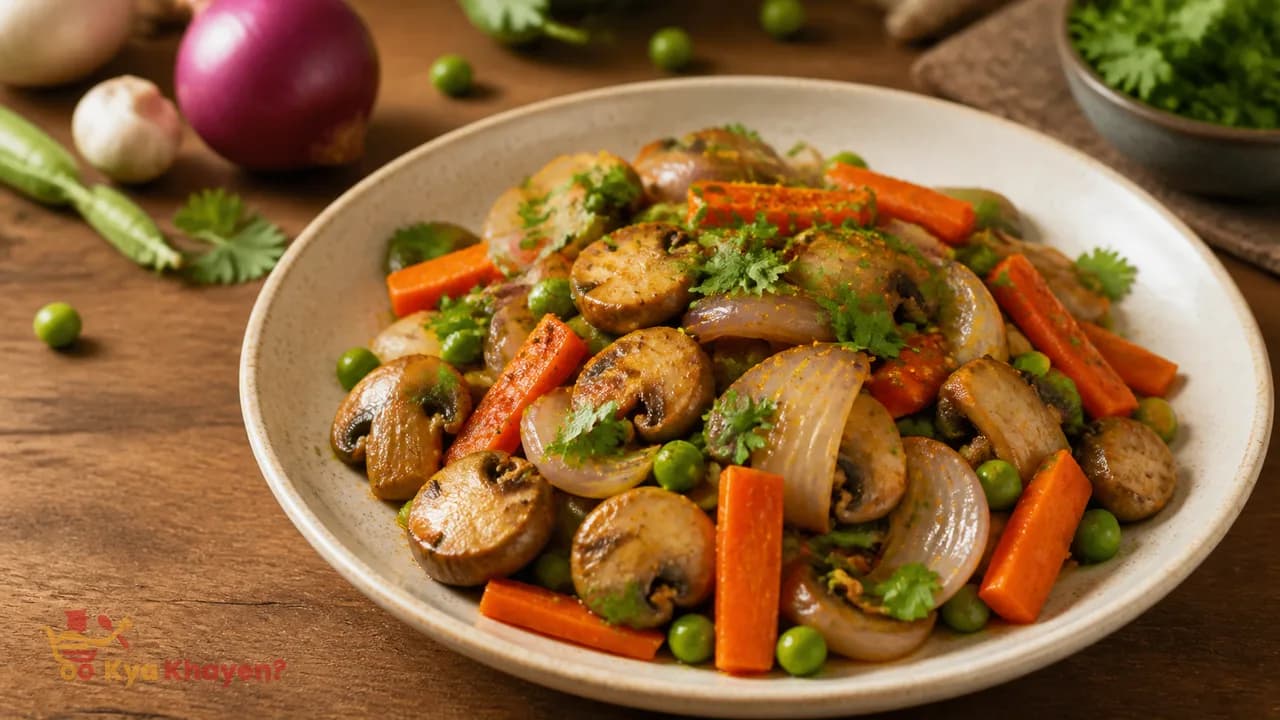 Saute Vegetables (Mushroom, Onion, Peas and Carrots)
