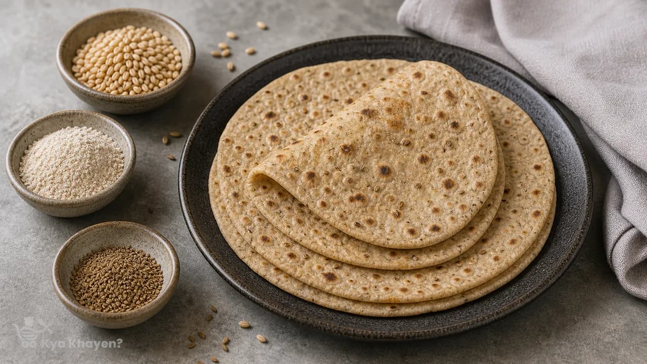 Barley Chapati with Barley Flour, Oat Bran, Oatmeal